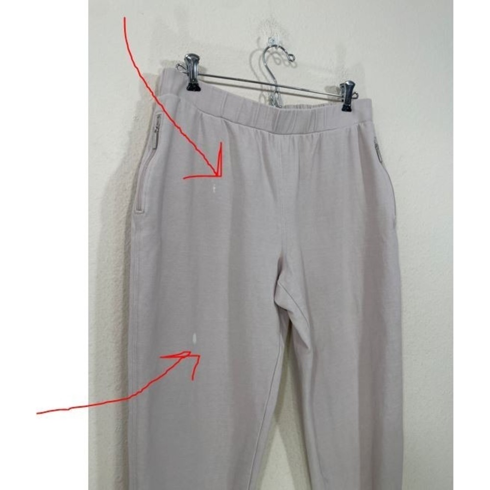Max Mara Leisure Pants Size M? Blush Pink Soft Comfy Lounge Elastic Waist STAIN! - Picture 2 of 7